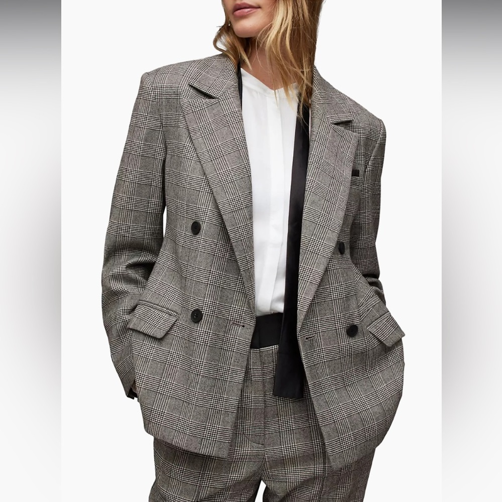 NWOT - ALLSAINTS Astrid Check Blazer, size 4